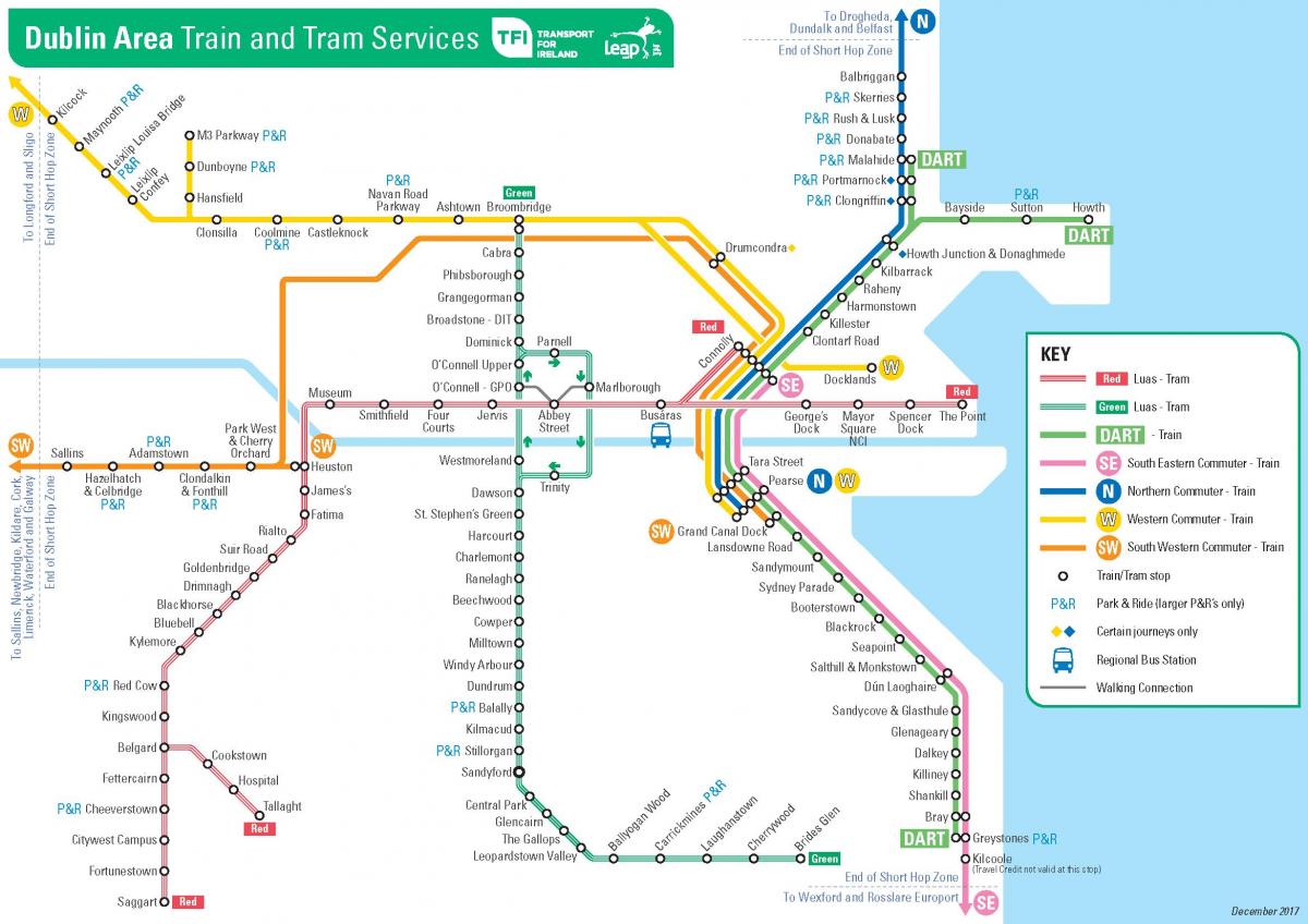 метро Даблин мапа