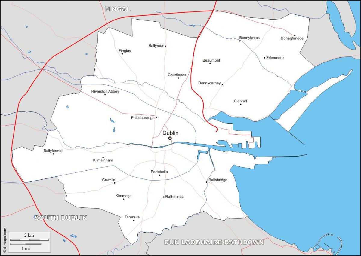 карта на Даблин населби