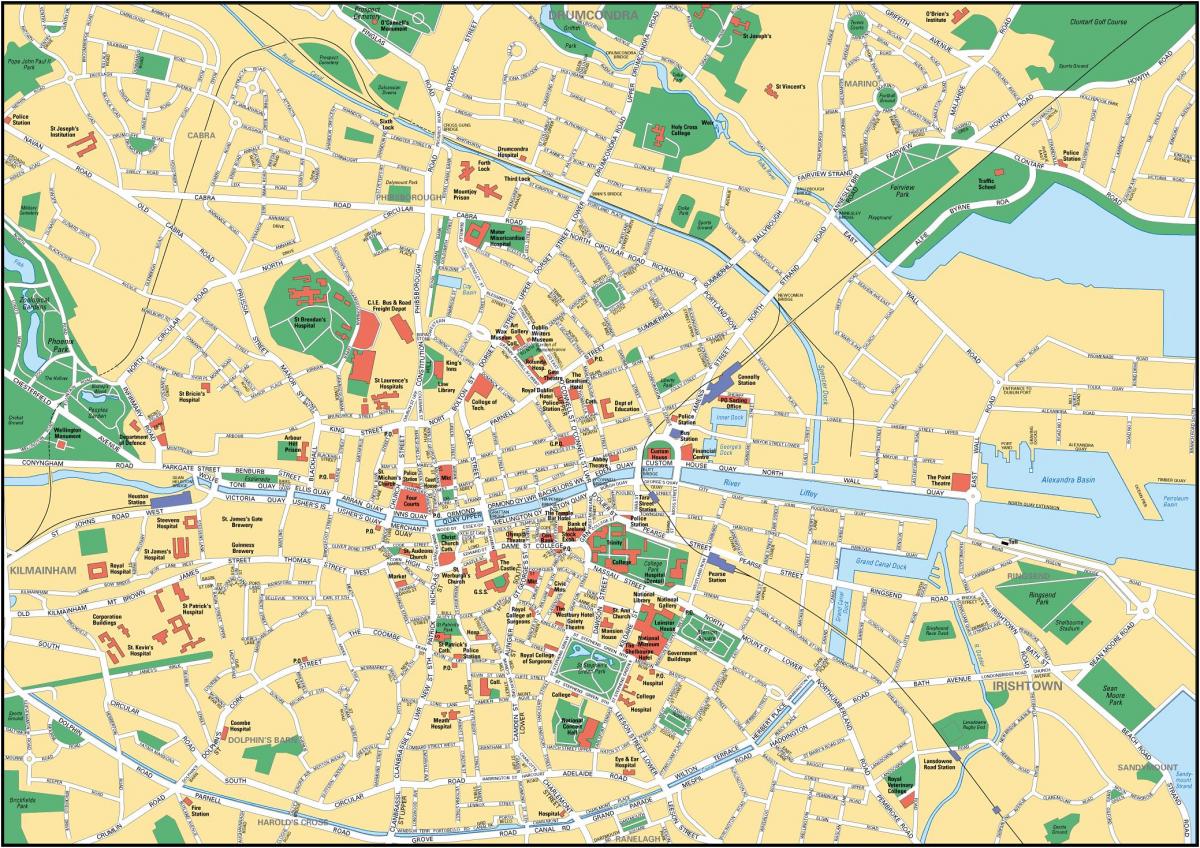 мапата на градот Даблин