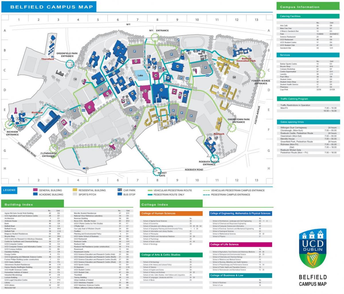 UCD Даблин мапа