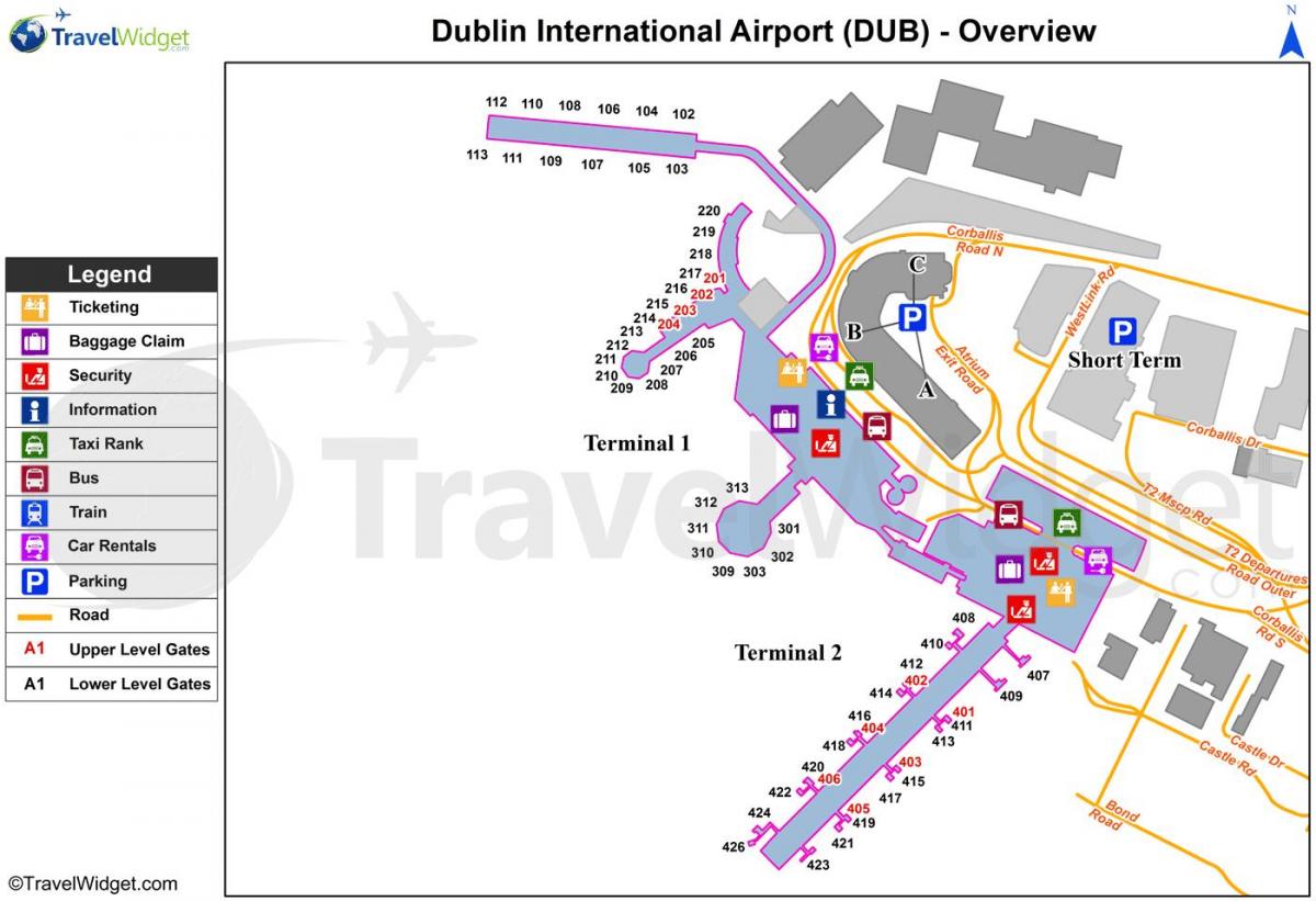 карта на Даблин аеродром