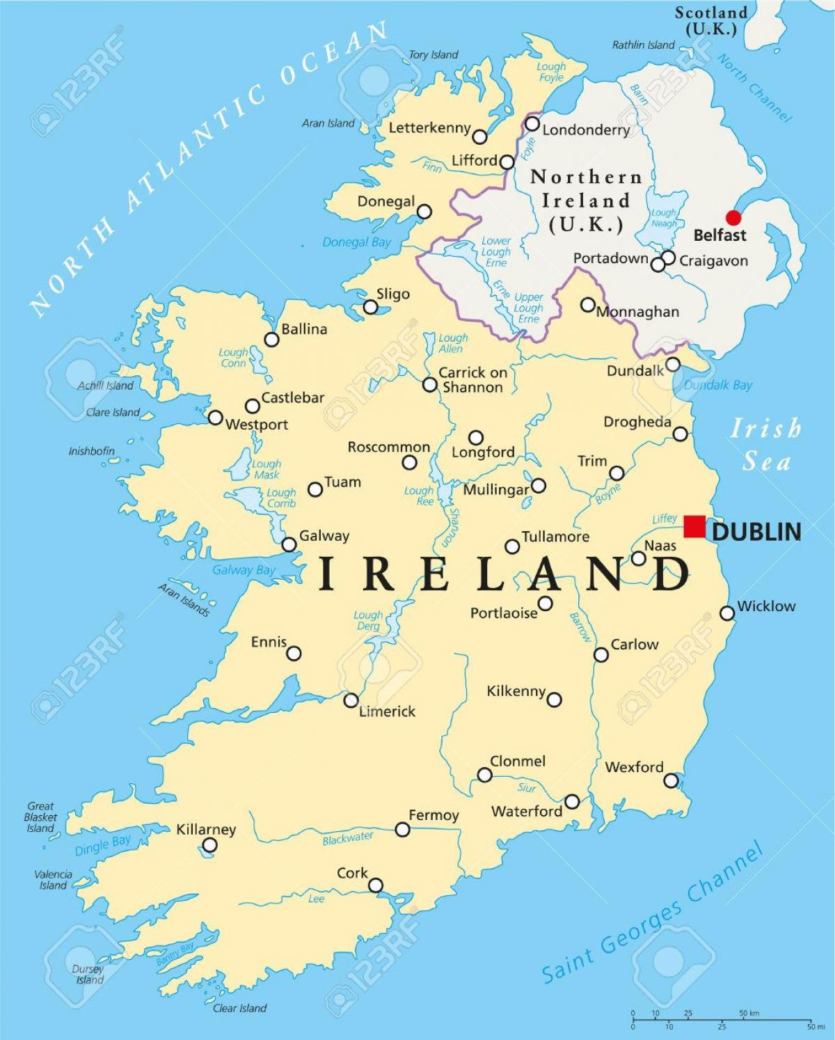Даблин мапата ирска