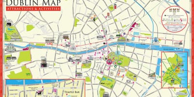 Даблин во центарот на градот мапа