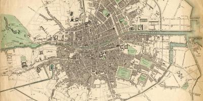 Карта на Даблин во 1916 година