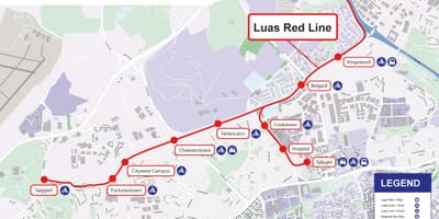 Даблин Luas мапа